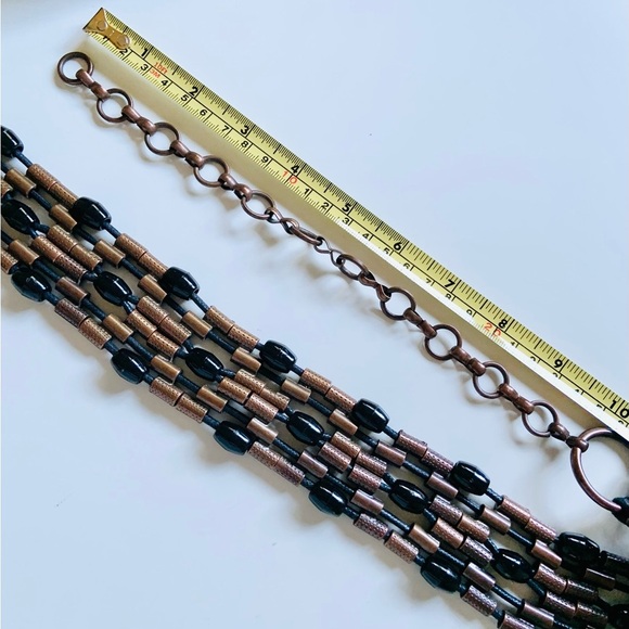 Multi-strand metal and bead adjustable belt - Picture 4 of 7